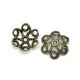 2x bronze Perlenkappe 11x10mm filigrane bronzefarbene Perlen Kappen - bronze Schmuckzubehör - Leisure-Beads DIY