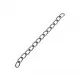 10x ca. 5cm gunmetal Verlängerungskette 3,5mm metallschwarze Verlängerungskettchen - Schmuckzubehör - Leisure-Beads DIY