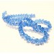 72 blaue geschliffene Glasperlen 8x6mm mit Glanz - Schmuckzubehör Kristallglasperlen