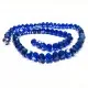 72 blaue geschliffene Glasperlen 8x6mm mit Glanz - Schmuckzubehör Kristallglasperlen - Leisure-Beads DIY