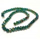72 grüne geschliffene Glasperlen 8x6mm emeraldgrün mit Glanz - Schmuckzubehör Glasperlen