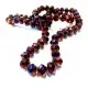 72 aubergine Glasperlen 8x6mm geschliffene mit farbigem AB-Effekt - Schmuckzubehör Kristallglasperlen - Leisure-Beads DIY