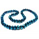 72 blaue geschliffene Glasperlen 8x6mm mit AB-Effekt- Schmuckzubehör zum Glasschmuck basteln