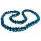 72 blaue geschliffene Glasperlen 8x6mm mit AB-Effekt- Schmuckzubehör zum Glasschmuck basteln - Leisure-Beads DIY