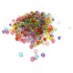 Mind. 125g bunte Acryl Perlen 4mm transparent im Perlenmix - Acryl Schmuckzubehör
