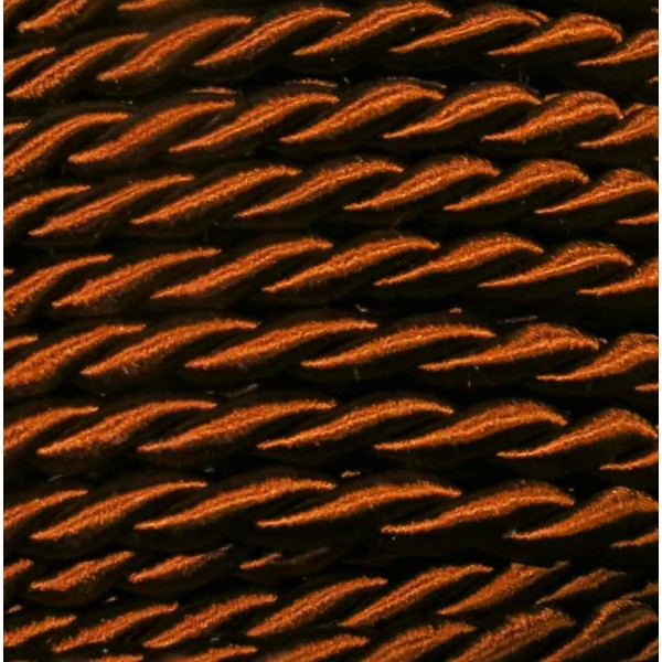 1m braune Kordel 6mm braunes Schmuckband mit seidigem Glanz - Schmuckzubehör Kordel für Halsband - Leisure-Beads DIY
