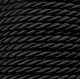 1m schwarze Kordel 6mm schwarzes Schmuckband mit seidigem Glanz - Schmuckzubehör Kordel für Halsband