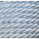1m hellblaue Kordel 7,5mm hellblaues Schmuckband - Schmuckzubehör Kordel für Halsband