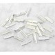 10x hellsilberfarbene Bandklemme 22mm Bandverbinder - Schmuckzubehör