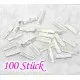 100x hellsilber Bandklemme 22mm platinfarbene Bandklemmen - Schmuckzubehör - Leisure-Beads DIY
