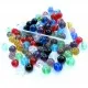 100 bunte runde Glasperlen 8mm als bunter Perlenmix - Glasschmuck Schmuckzubehör - Leisure-Beads DIY