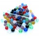 100 bunte runde Glasperlen 8mm als bunter Perlenmix - Glasschmuck Schmuckzubehör