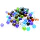 100 bunte runde Glasperlen 10mm als bunter Perlenmix - Glasschmuck Schmuckzubehör