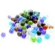100 bunte runde Glasperlen 10mm als bunter Perlenmix - Glasschmuck Schmuckzubehör - Leisure-Beads DIY