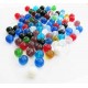 100 bunte runde Glasperlen 12mm als bunter Perlenmix - Glasschmuck Schmuckzubehör