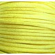 1m gelbes glitzer Kunstlederband 3x2mm gelbes Schmuckband - Schmuckzubehör Lederband