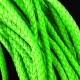 1m neongrünes PU-Lederkordel 6mm Kunstlederband für Lederarmband geflochten - Schmuckzubehör