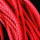 1m rote PU-Lederkordel 6mm Lederschnur für Lederarmband geflochtene Lederkordel - Schmuckzubehör