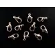 10x Karabinerhaken silberfarben glatt 10 mm - Leisure-Beads DIY