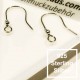 2x 925 Silber Ohr Brisuren 20x16mm Ohrhaken Ohrringe Sterling Silber - Schmuckzubehör aus 925 Silber