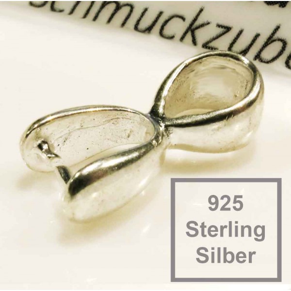 1x 925er Collierschlaufe 18x8mm Sterling Silber Anhängerhaken - Schmuckzubehör - Leisure-Beads DIY