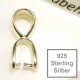 1x 925 Silber Collierschlaufe 18x8mm Haken für Anhänger Sterling Silber - 925 Schmuckzubehör Collierschlaufe
