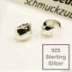 1x 925er Collierschlaufe 9x5x5mm Sterling Silber Anhängerhaken - Schmuckzubehör