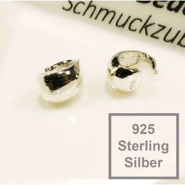 1x 925er Collierschlaufe 9x5x5mm Sterling Silber Anhängerhaken - Schmuckzubehör - Leisure-Beads DIY
