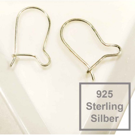 Leisure-Beads - 2x Sterling Silber Brisuren 18x15mm 925er Ohrringe - Schmuckzubehör