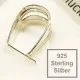 1x 925 Silber Collierschlaufe 13x9x7mm Haken für Anhänger Sterling Silber - 925 Schmuckzubehör Anhängerhaken - Leisure-Beads DIY