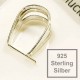 1x 925er Collierschlaufe 13x9x7mm Sterling Silber Anhängerhaken - Schmuckzubehör