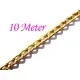 10m goldfarben Alu Kette 6x3,5mm Gliederkette - Schmuckzubehör - Leisure-Beads DIY