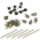 Bronzefarbene Bandklemmen 8mm mit Karabiner, Biegeringe, Kettchen als Schmuckzubehör Set für Halsbänder - Leisure-Beads DIY