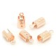 10x Rosegoldfarben light/KC-goldfarben Endkappe 12x5mm Innen 4mm Bandklemme - Schmuckzubehör