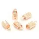 10x Rosegoldfarben light/KC-goldfarben Endkappe 12x5mm Innen 4mm Bandklemme - Schmuckzubehör - Leisure-Beads DIY