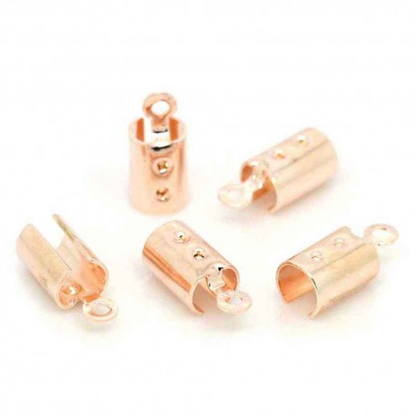 Leisure-Beads - 10x KC-goldfarben Endkappe Innen 4mm 12x5mm Bandklemme - Schmuckzubehör