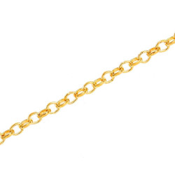 Leisure-Beads - 1m goldfarbene Gliederkette 4mm Schmuckkette - Schmuckzubehör
