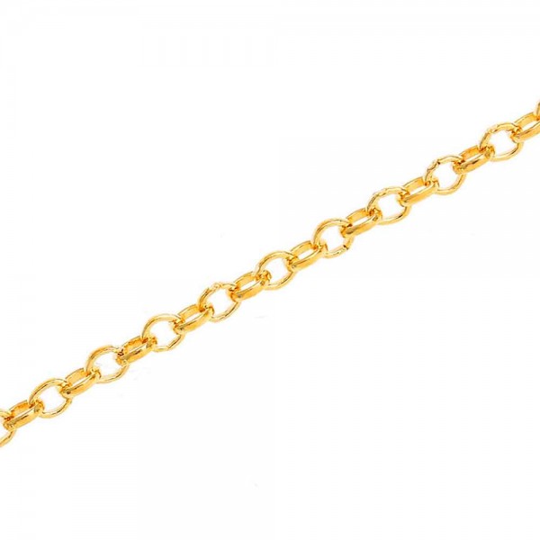 1m goldfarbene Gliederkette 4mm Schmuckkette - Schmuckzubehör - Leisure-Beads DIY