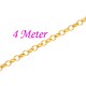 4m goldfarben Kette 4mm goldfarben Gliederkette goldfarben Schmuckkette - goldfarben Schmuckzubehör