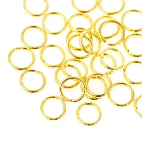 Leisure-Beads - 50x goldfarben Biegering 7mm x 1mm Bindering - Schmuckzubehör Biegering