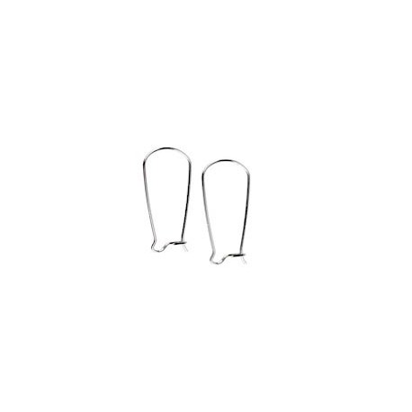 Leisure-Beads - 2x Edelstahl Brisuren 20x9mm silberfarben Ohrhaken Ohrfedern - Schmuckzubehör zum Ohrringe selbermachen