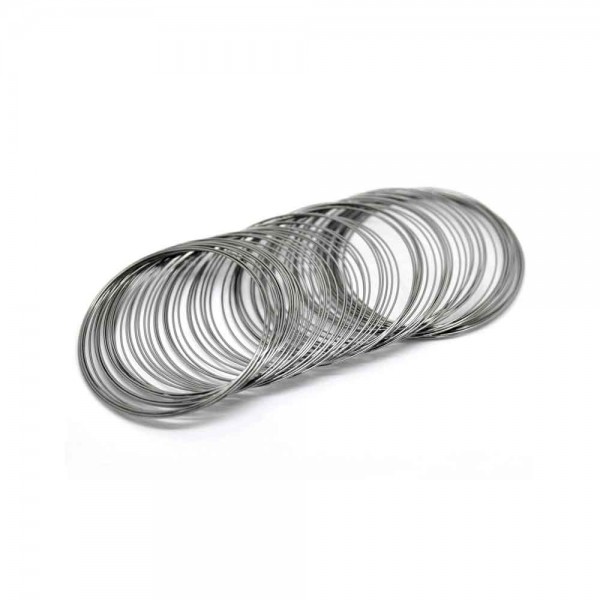 10x gunmetal Ringe 55mm x 0,6mm Memory Wire - gunmetal Schmuckzubehör - Leisure-Beads DIY