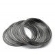 10x gunmetal Ringe 55mm x 1mm Memory Wire - gunmetal Schmuckzubehör
