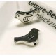 1x Silbervogel Metallperle 15x9mm silberfarbene Vogel Perle Spacer - Schmuckzubehör Metallperlen