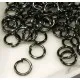 Gunmetal Biegering 5mm rund Spaltring schwarz metallfarben - Schmuckzubehör - Leisure-Beads DIY