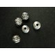 5x silberfarbene 5x5mm Metallperlen Spacer