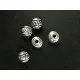 5x silberfarbene 5x5mm Metallperlen Spacer - Leisure-Beads DIY