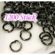 1200x gunmetal Biegering 5mm x 0,7mm runde schwarzsilber Binderinge - gunmetal Schmuckzubehör