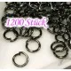 1200x gunmetal Biegering 5mm x 0,7mm runde schwarzsilber Binderinge - gunmetal Schmuckzubehör - Leisure-Beads DIY