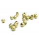 10x Stardust 3mm angerauhte Metallperlen goldfarben Kugel Spacer - Schmuckzubehör Metallperlen